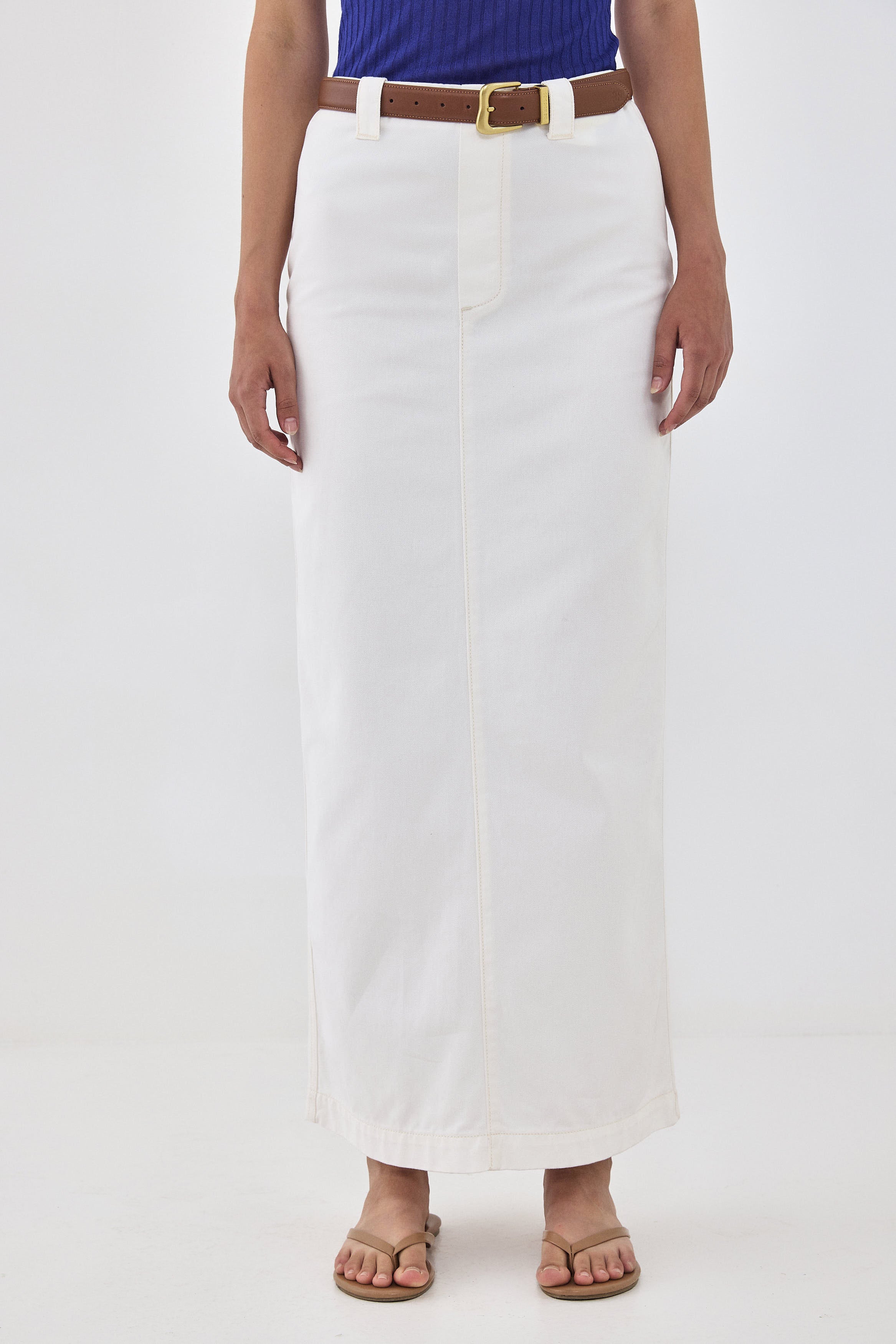 Drill Cotton Maxi Skirt - Image 2