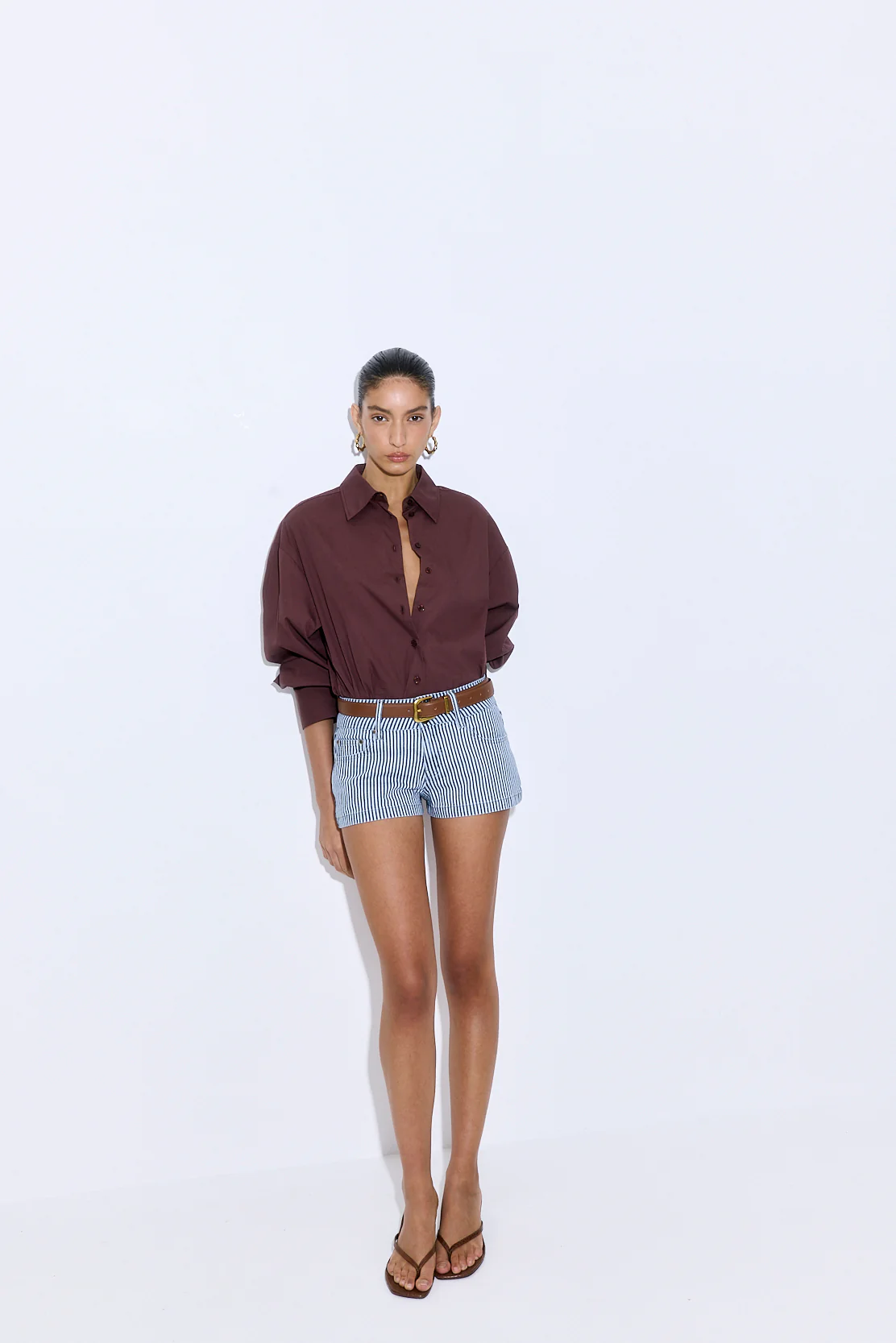 Drill Cotton Mid Rise Shorts - Image 3