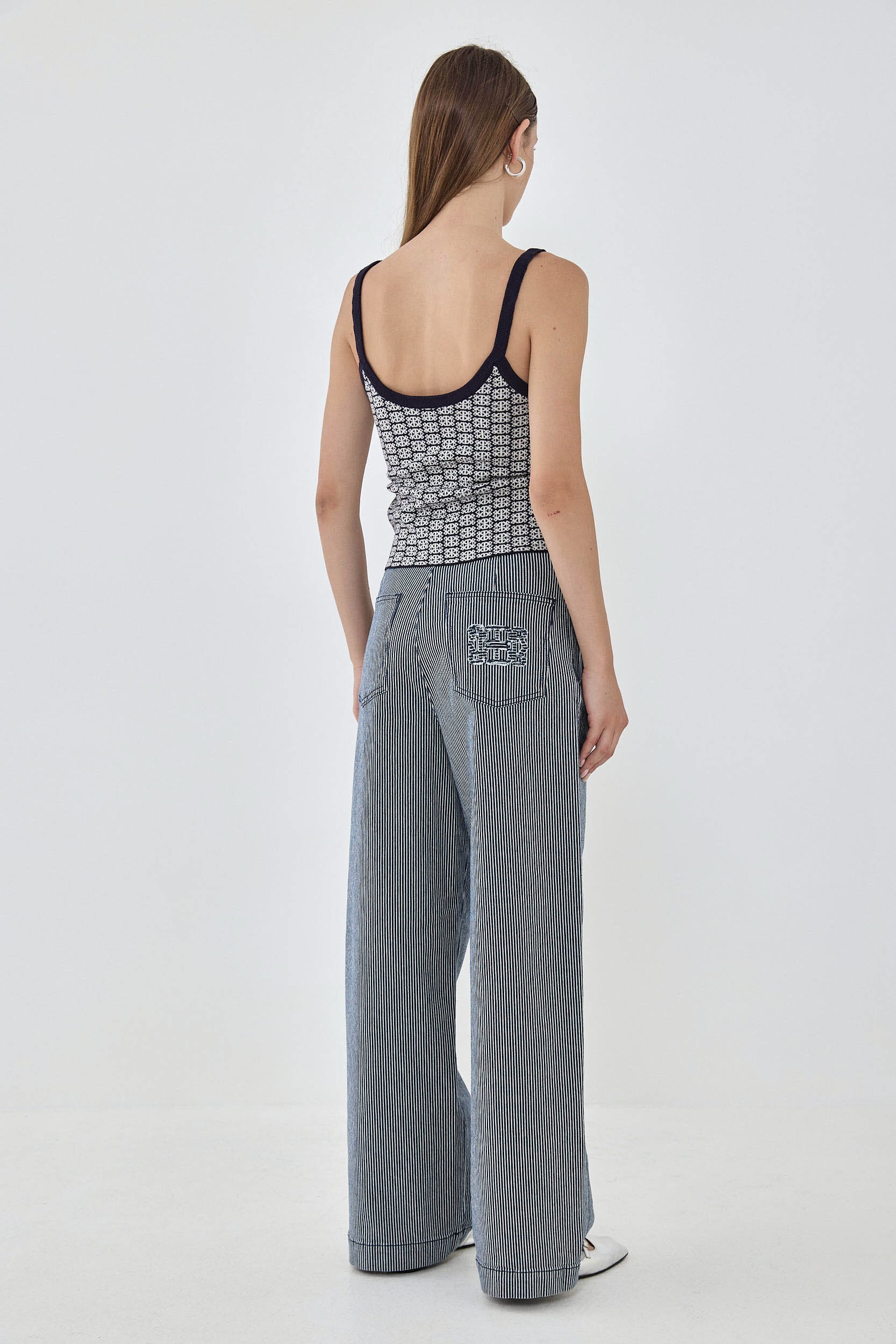 Drill Cotton Wide Leg Pants - Image 5