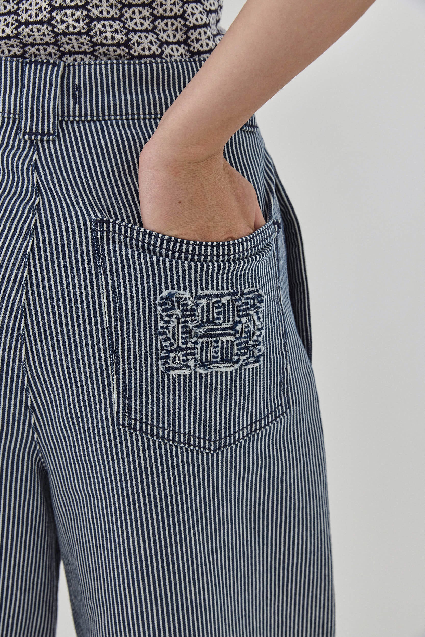 Drill Cotton Wide Leg Pants - Image 7