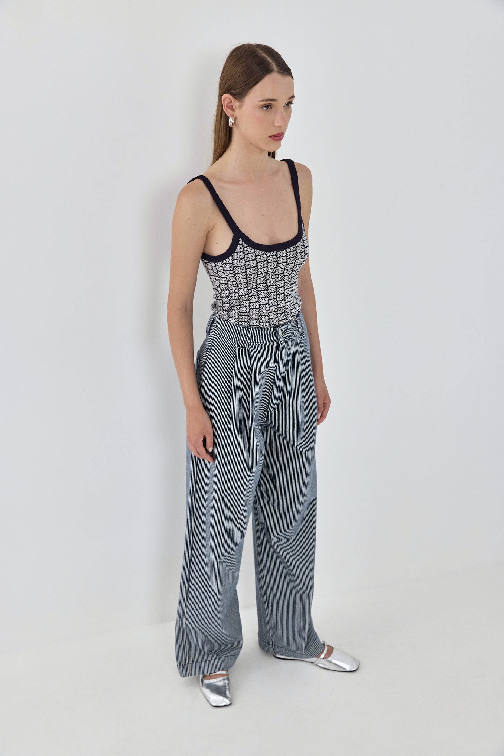 Drill Cotton Wide Leg Pants - Image 8