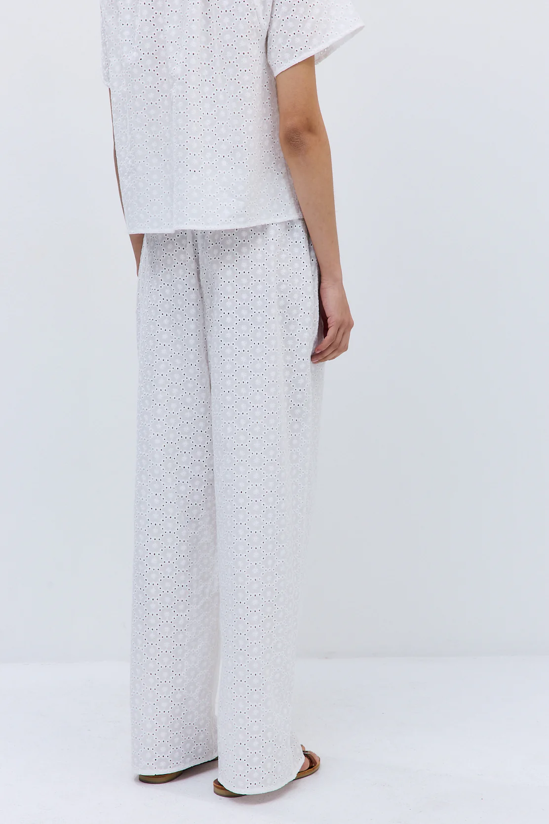Embroidered Wide Leg Pants - Image 5