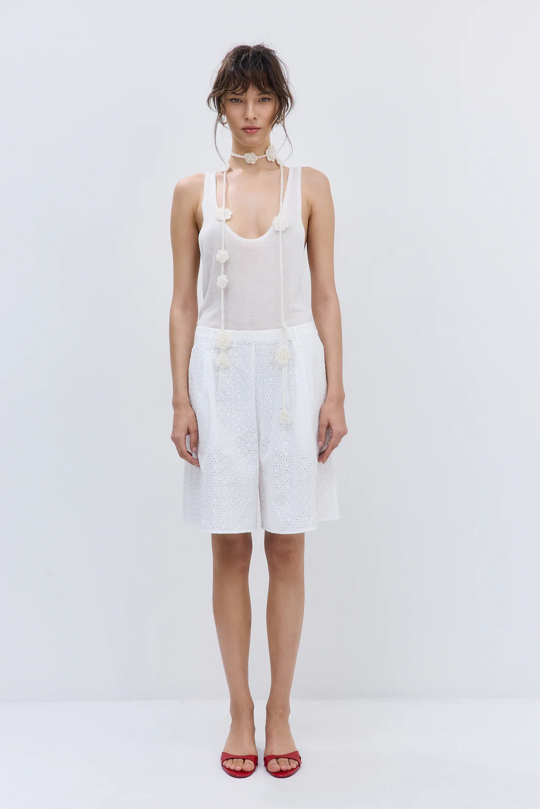 Embroidered Bermuda Shorts