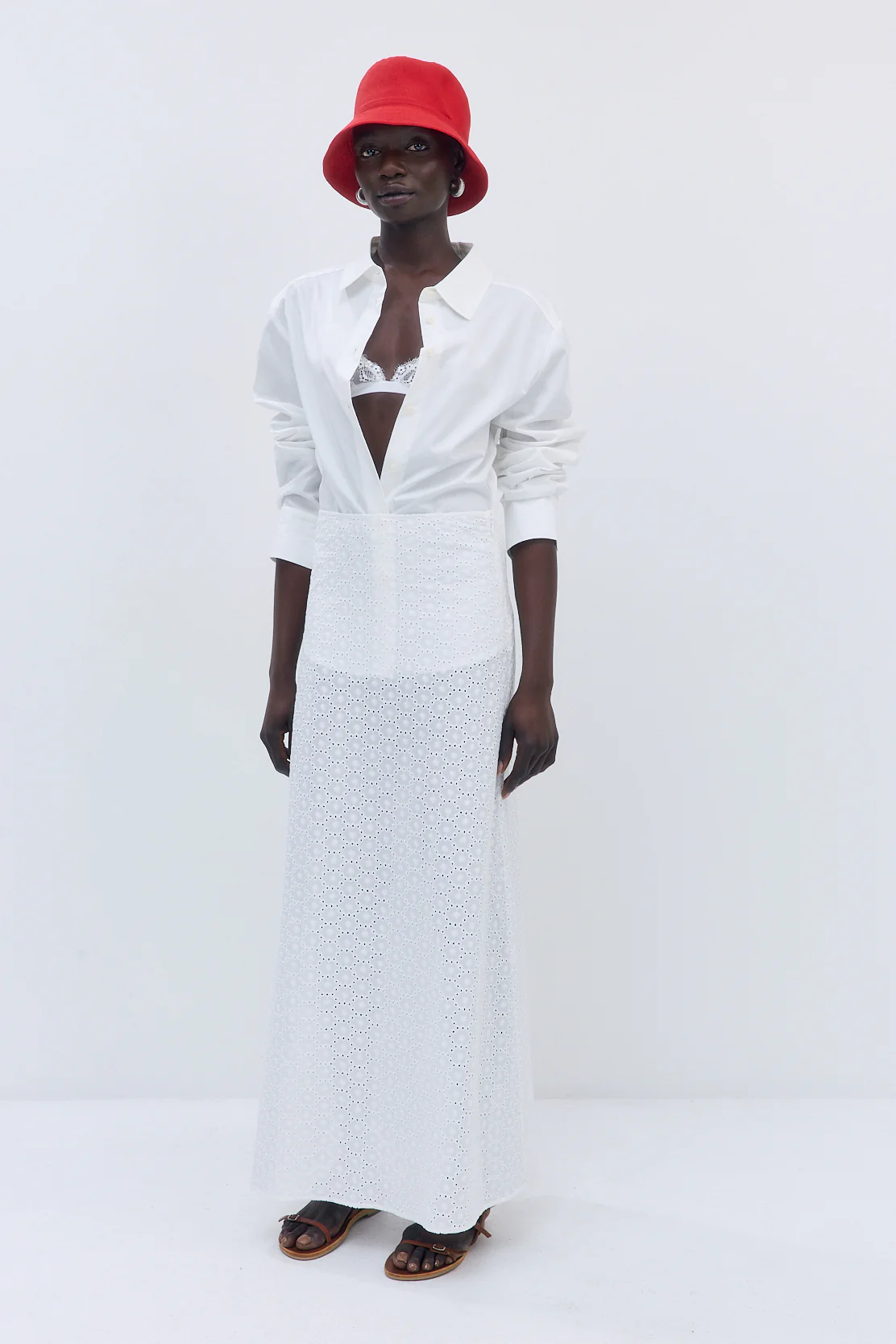 Embroidered High Rise Maxi Skirt - Image 4