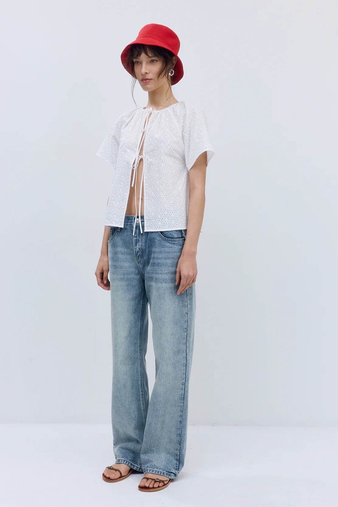 Embroidered Tie Top - Image 4