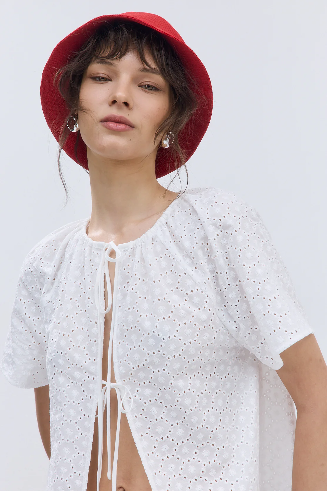 Embroidered Tie Top - Image 6