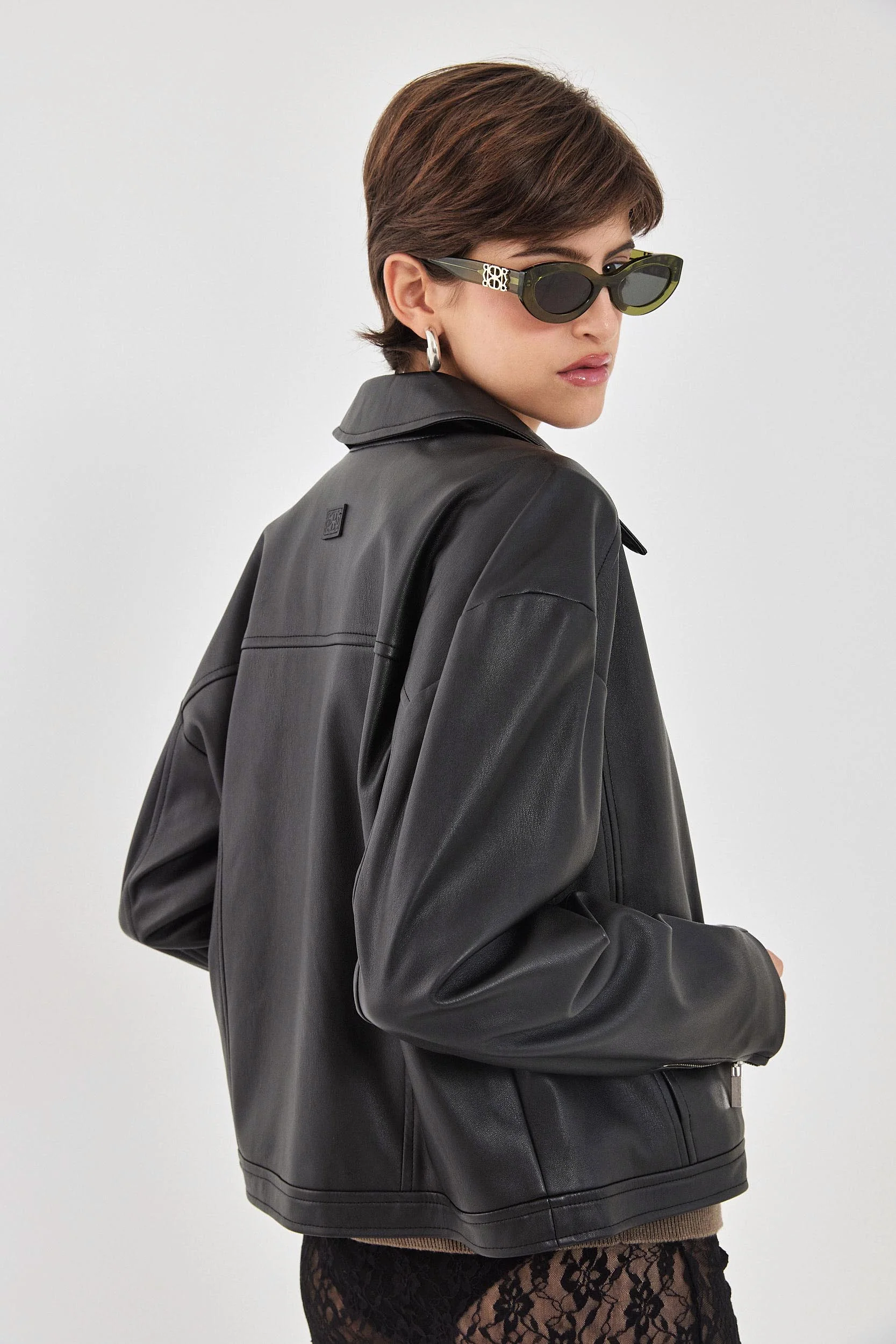 Vegan Leather Jacket - Image 6