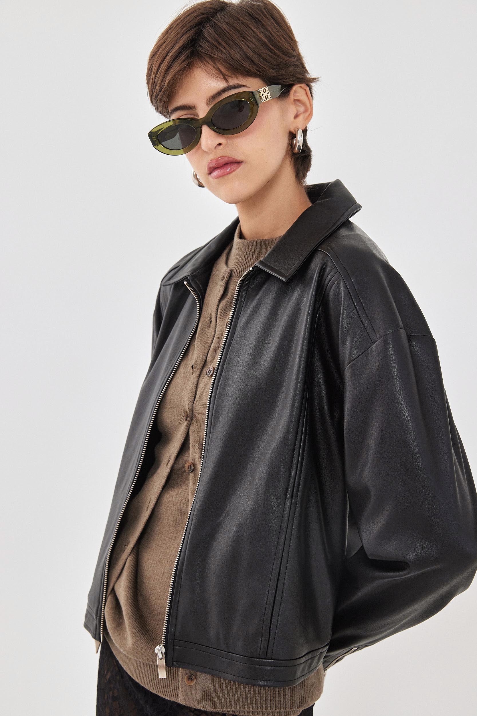 Vegan Leather Jacket - Image 7