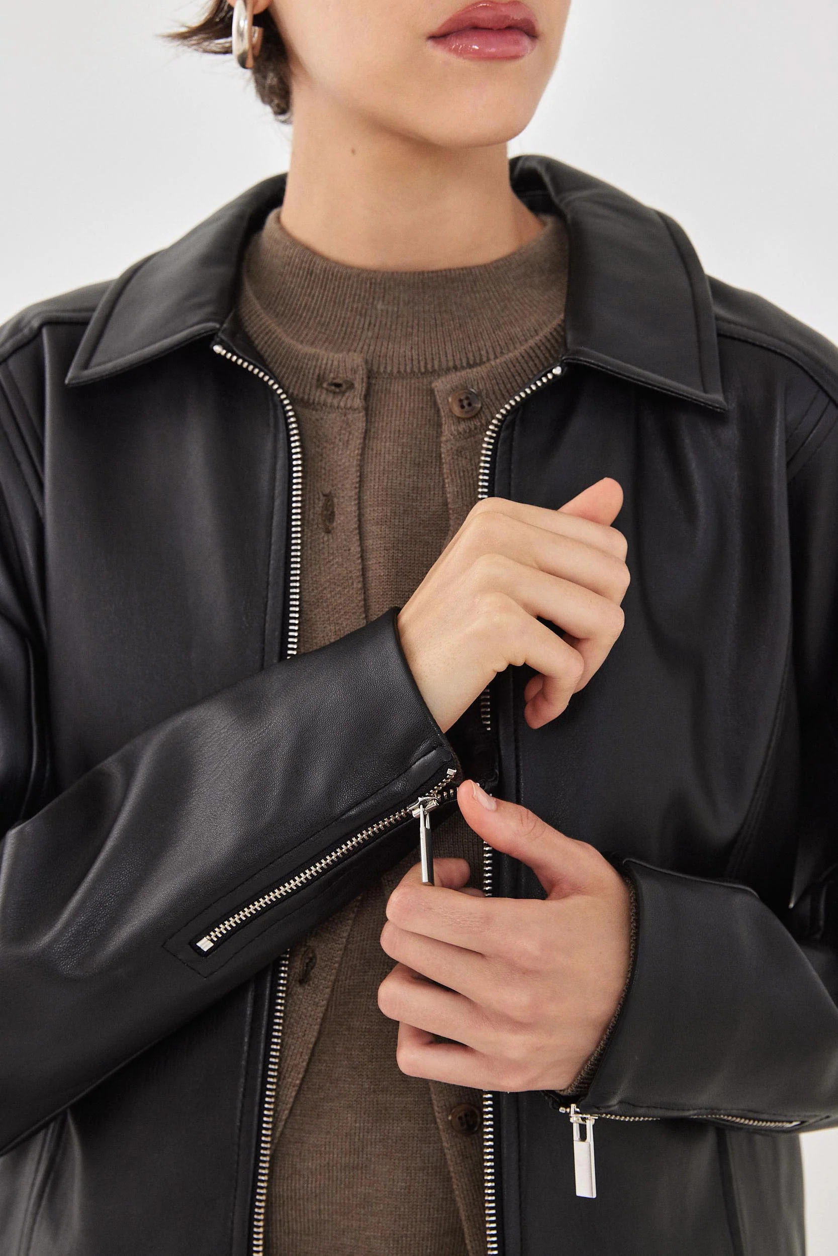 Vegan Leather Jacket - Image 8