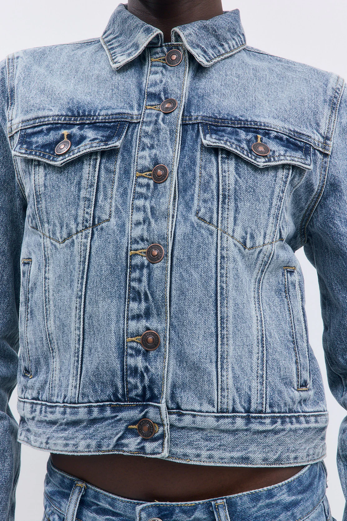 Fitted Denim Jacket - Image 7