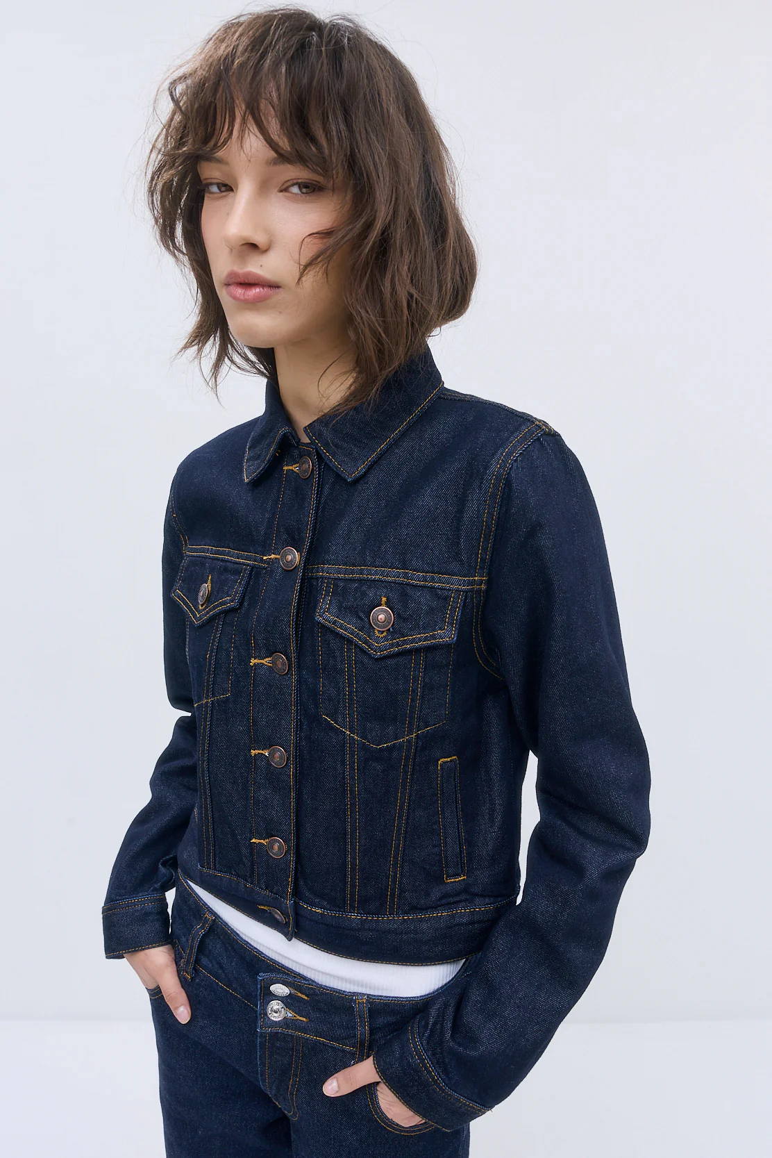 Fitted Denim Jacket - Image 3