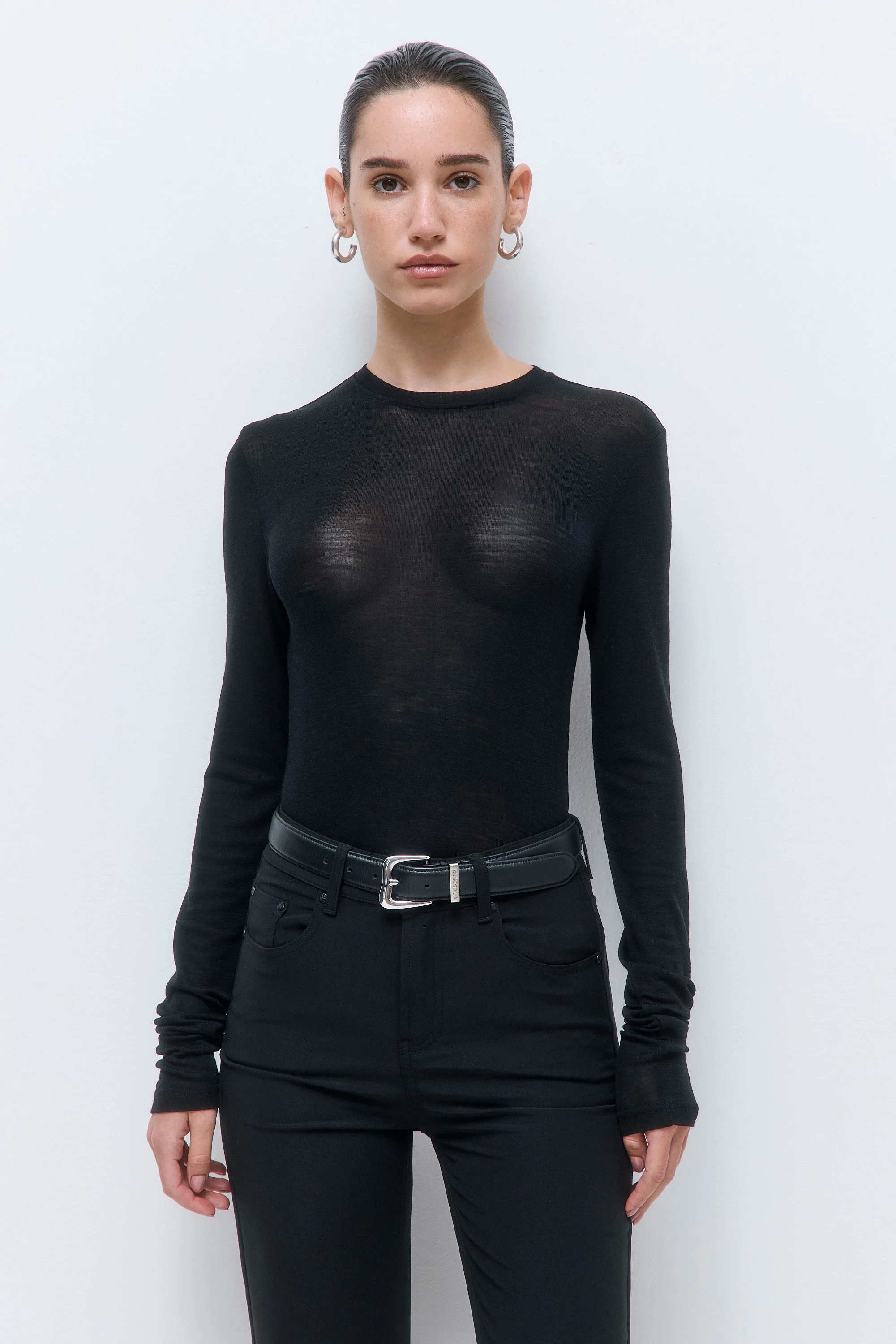 Fitted Thin Wool Long Sleeve