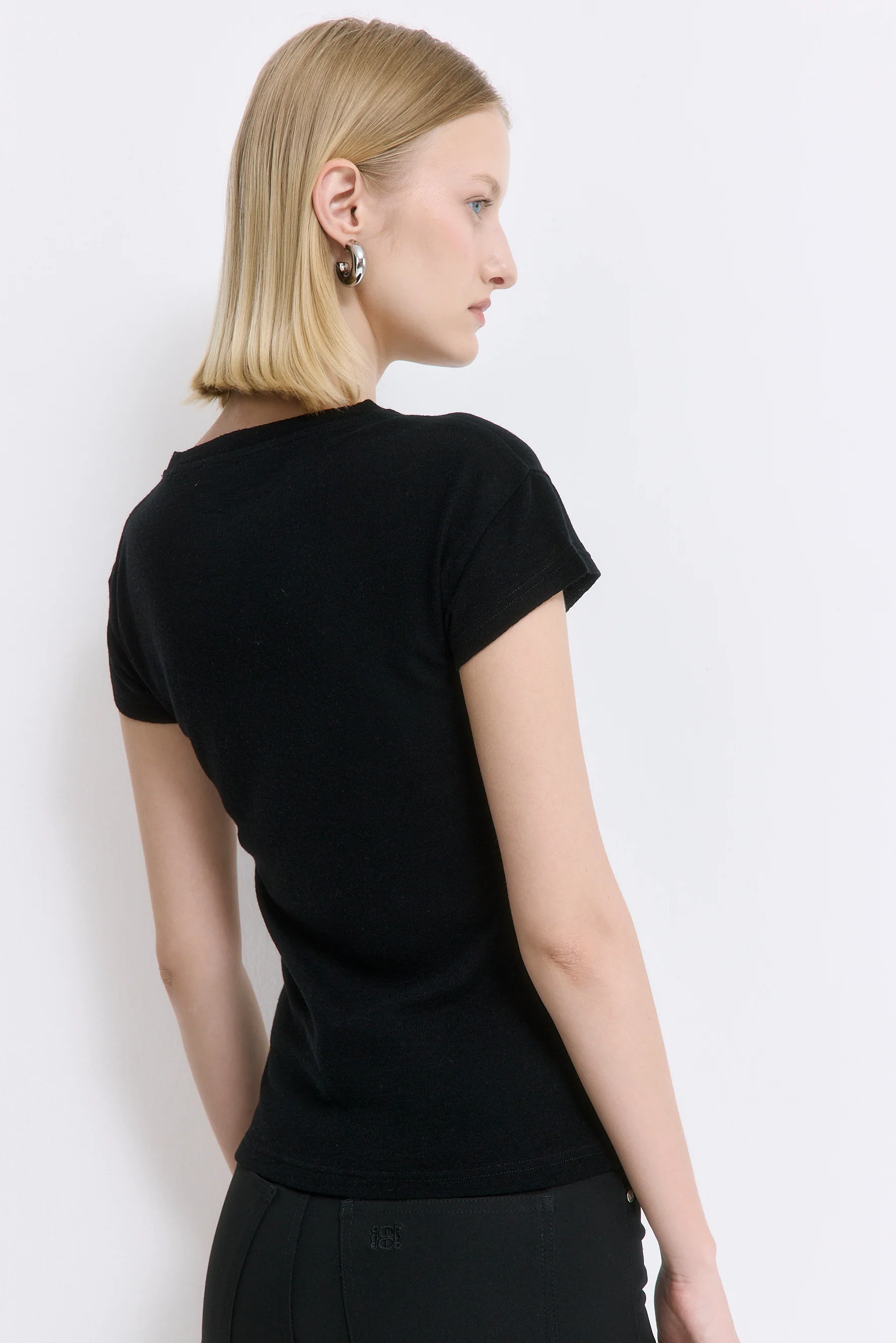 Fitted Wool Cup Tee - Image 6