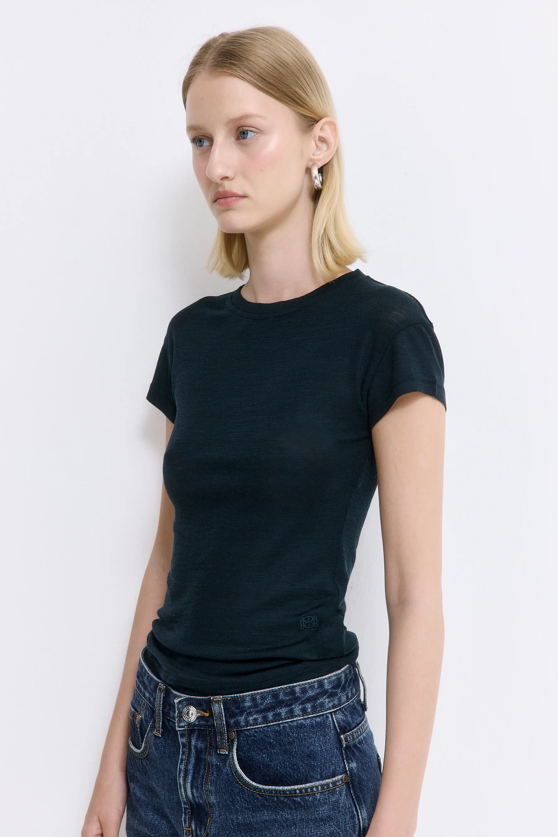 Fitted Wool Cup Tee - Image 4