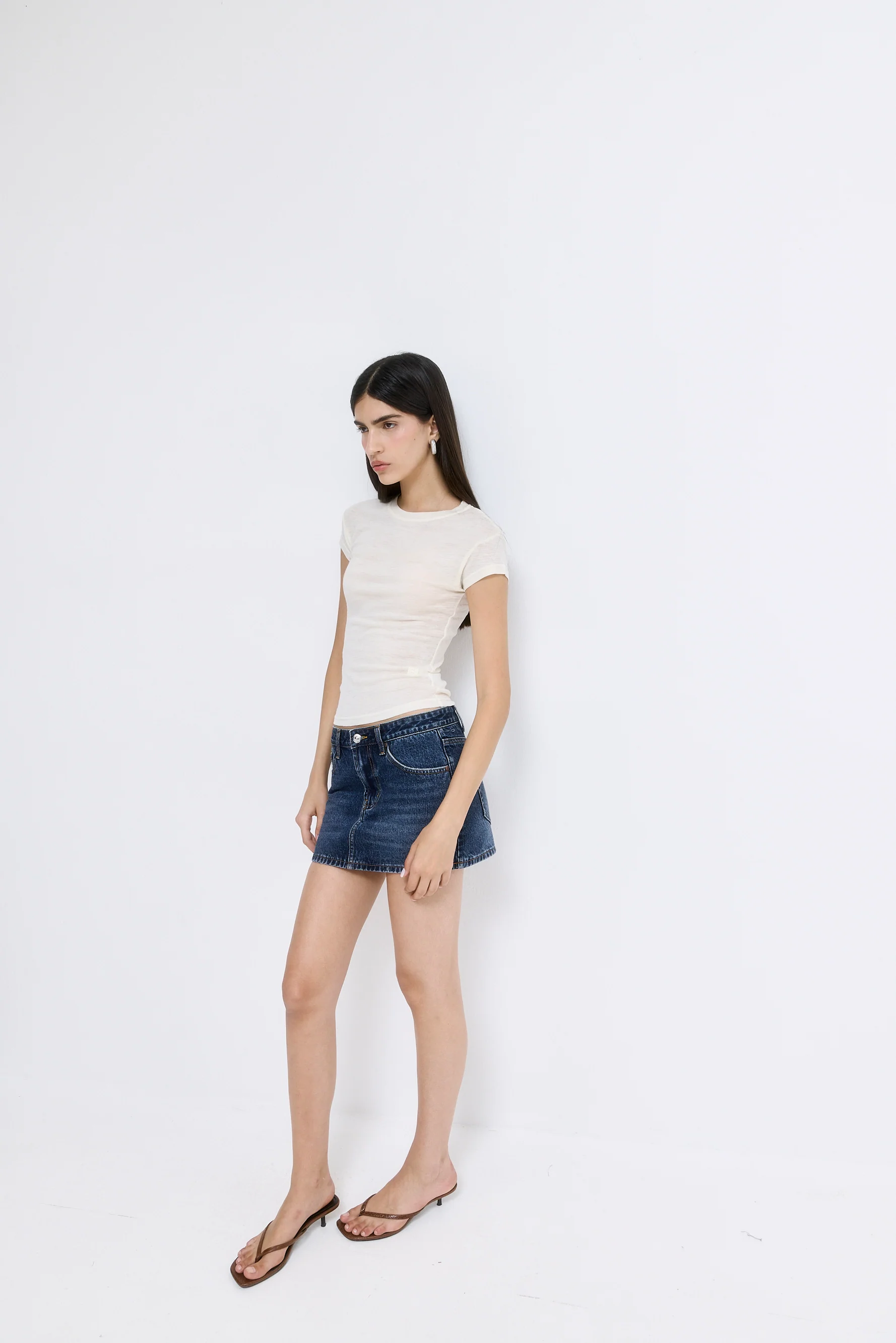 Fitted Wool Cup Tee - Image 3