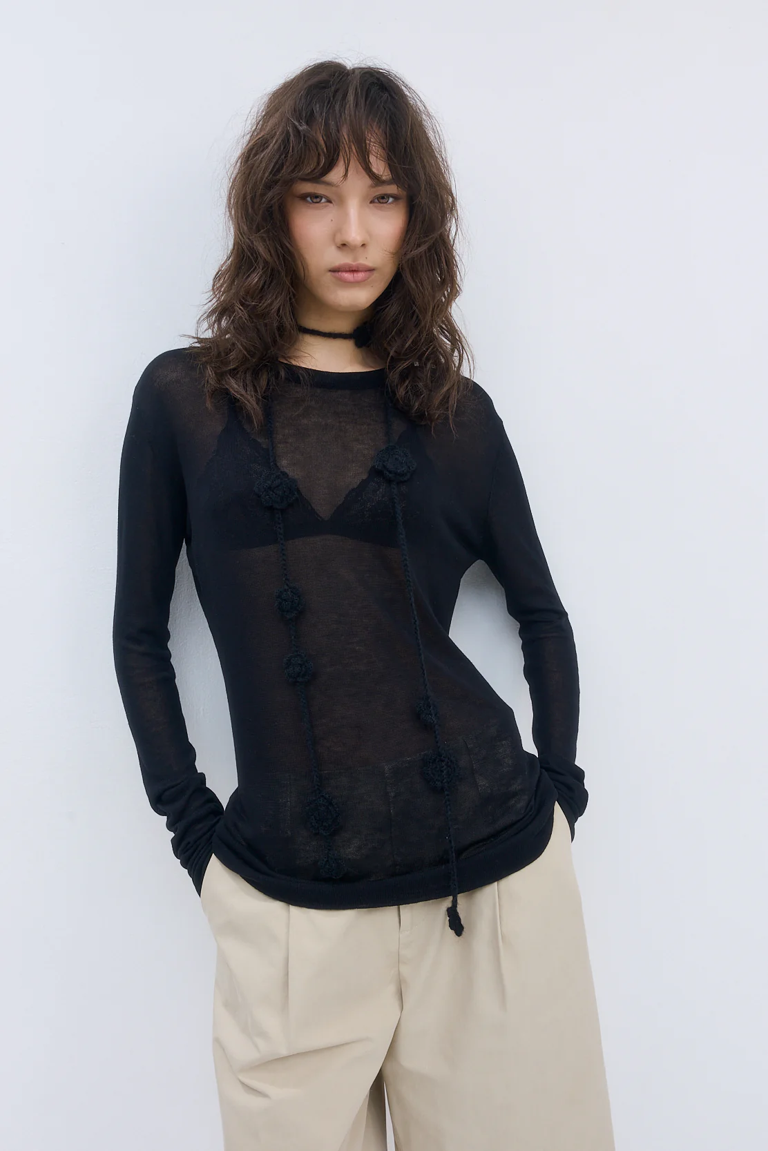 Fuzzy Flower Scarf - Image 4