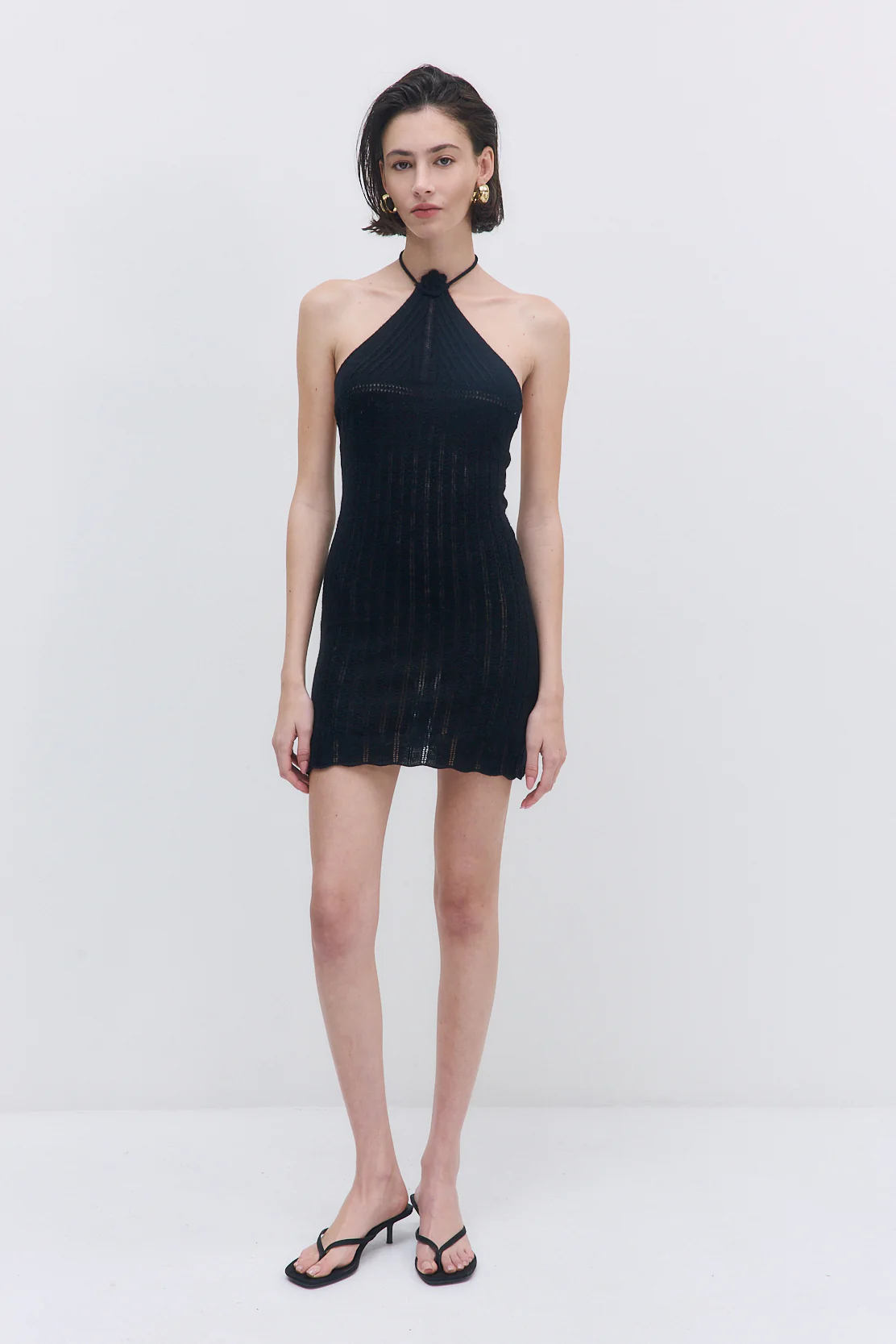 Fuzzy Halter Mini Dress - Image 2