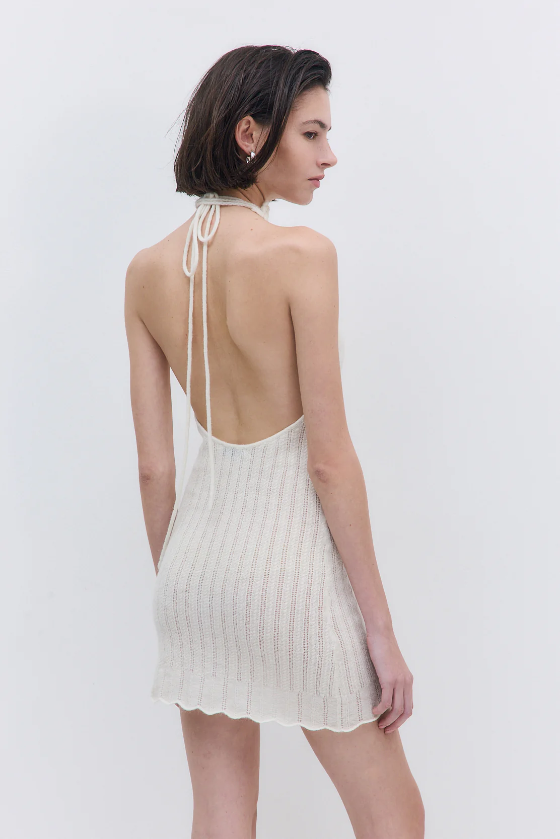 Fuzzy Halter Mini Dress - Image 5