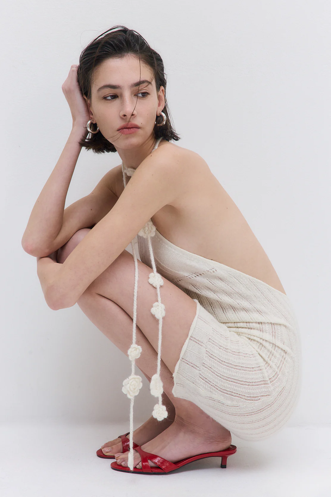 Fuzzy Halter Mini Dress - Image 6