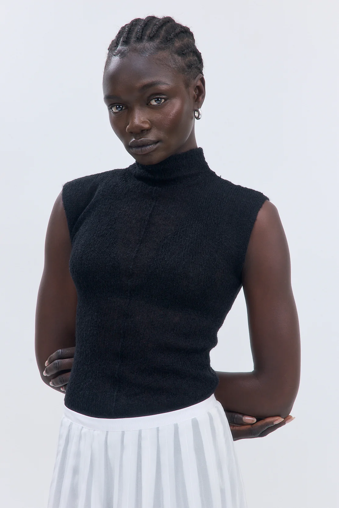 Fuzzy Sheer Mockneck Tank - Image 6