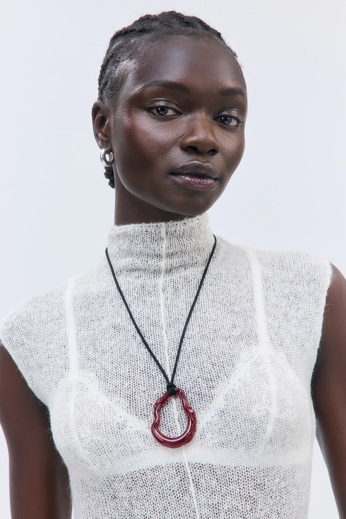 Fuzzy Sheer Mockneck Tank - Image 6
