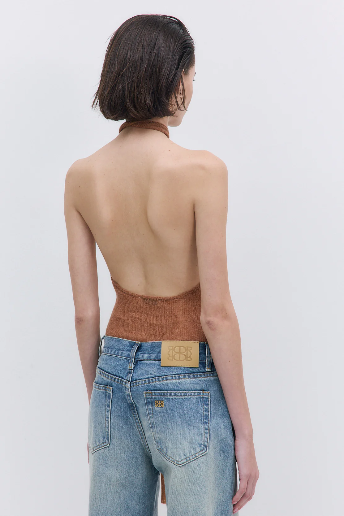 Fuzzy Sheer Scarf Halter Top - Image 5