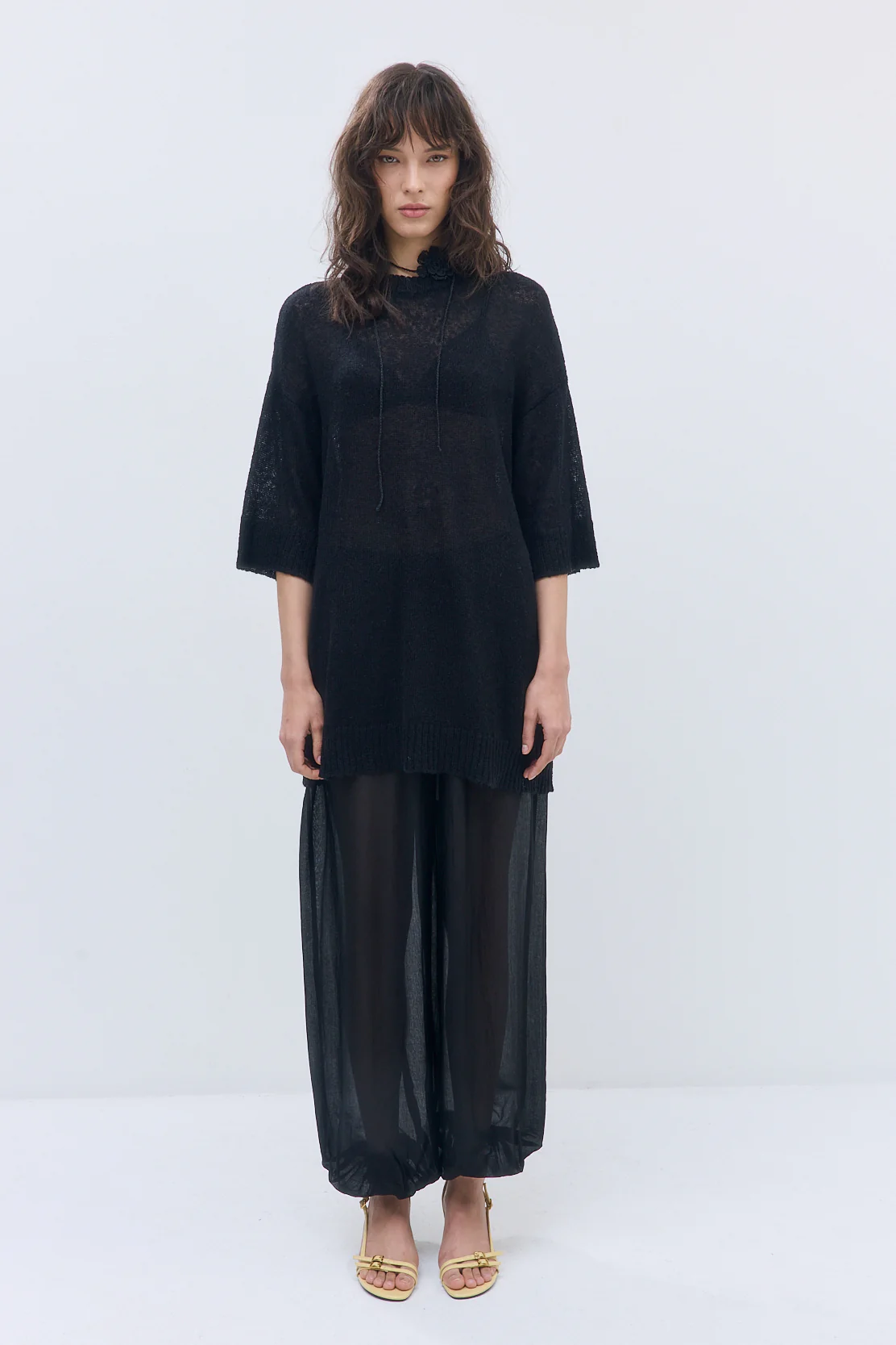 Fuzzy Sheer Oversized Long Top - Image 2