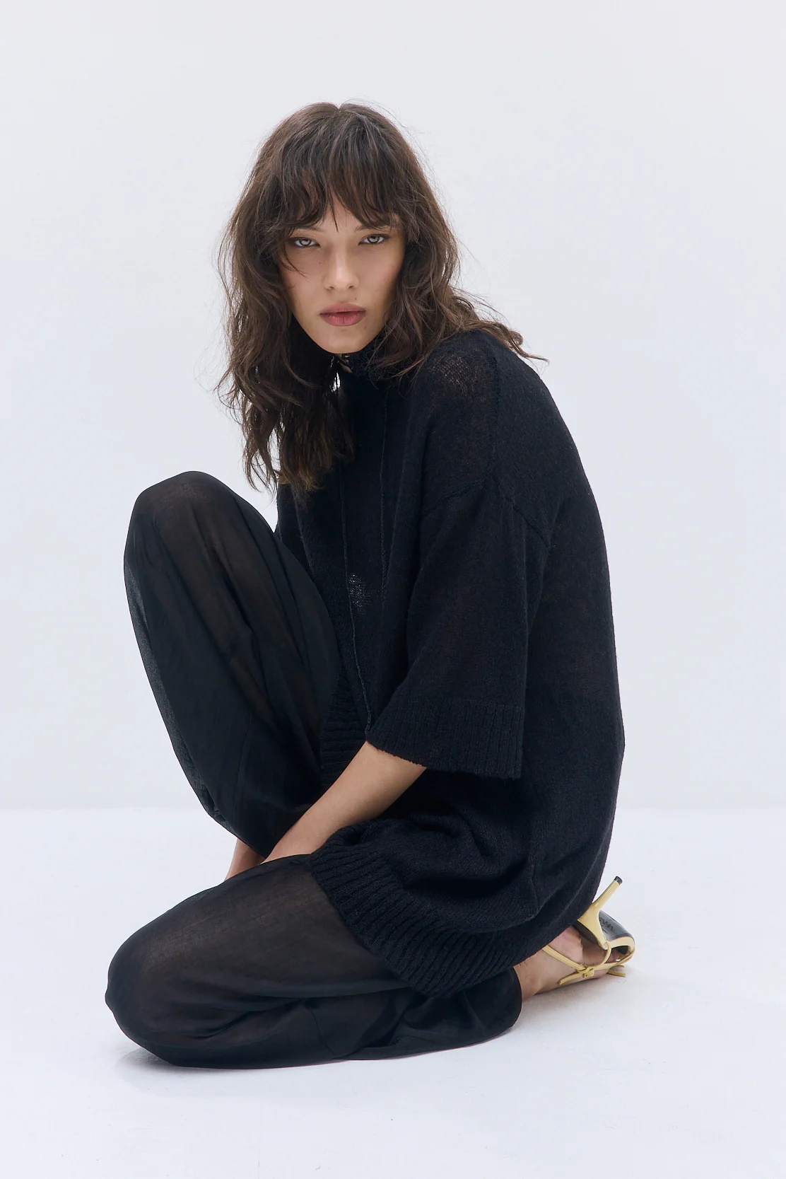 Fuzzy Sheer Oversized Long Top - Image 3