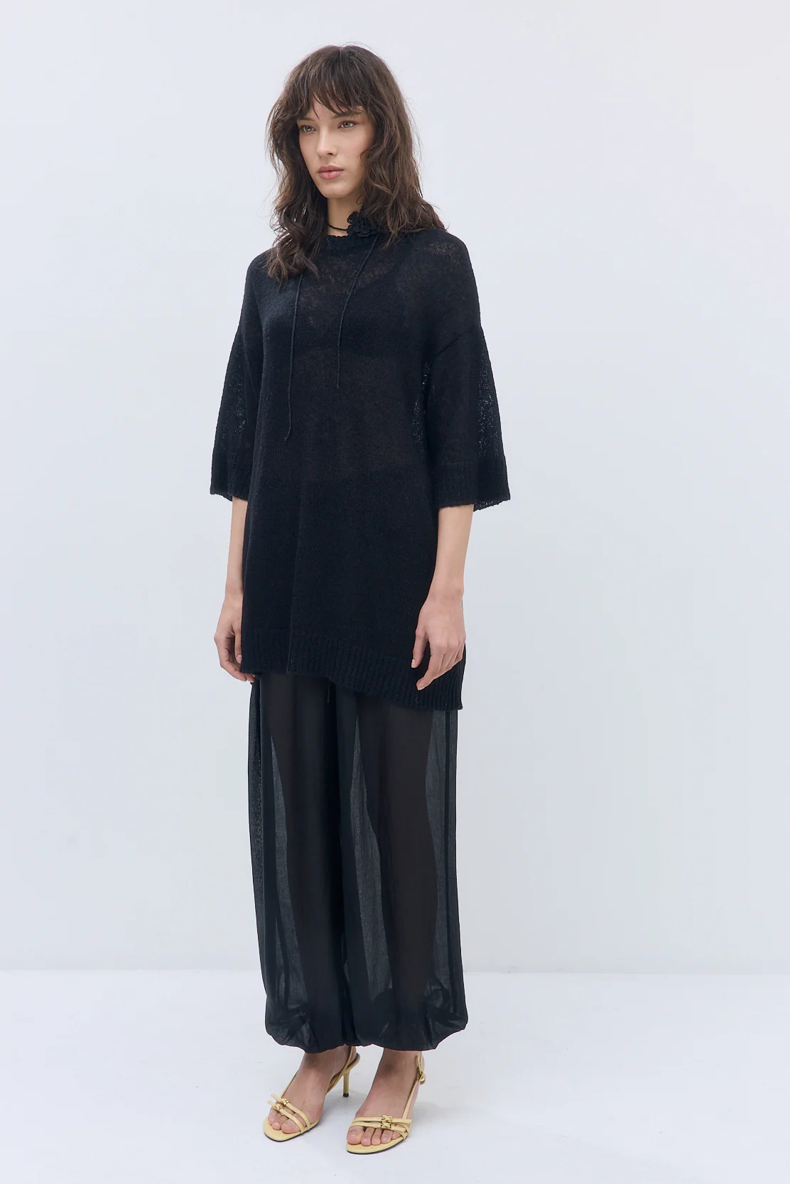 Fuzzy Sheer Oversized Long Top - Image 4