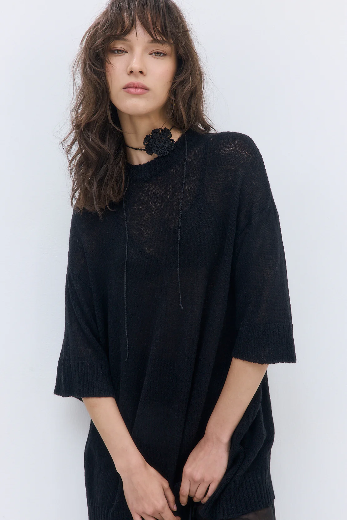 Fuzzy Sheer Oversized Long Top - Image 6