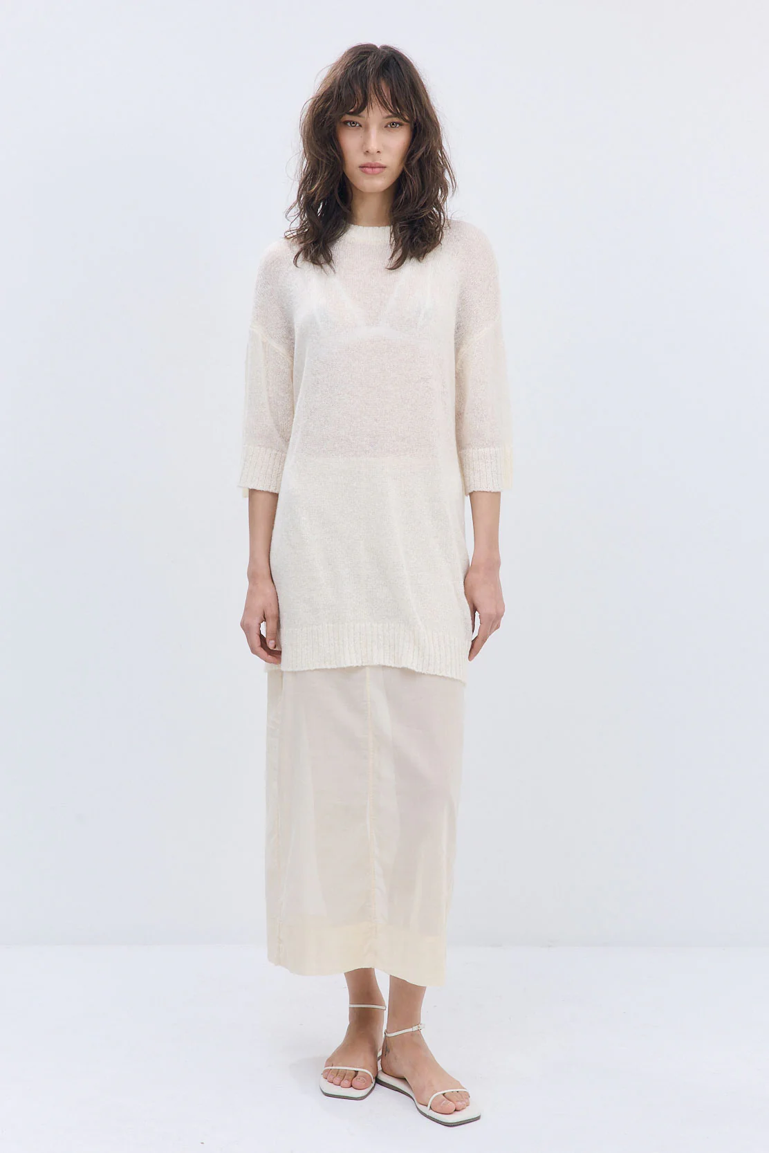 Fuzzy Sheer Oversized Long Top - Image 2