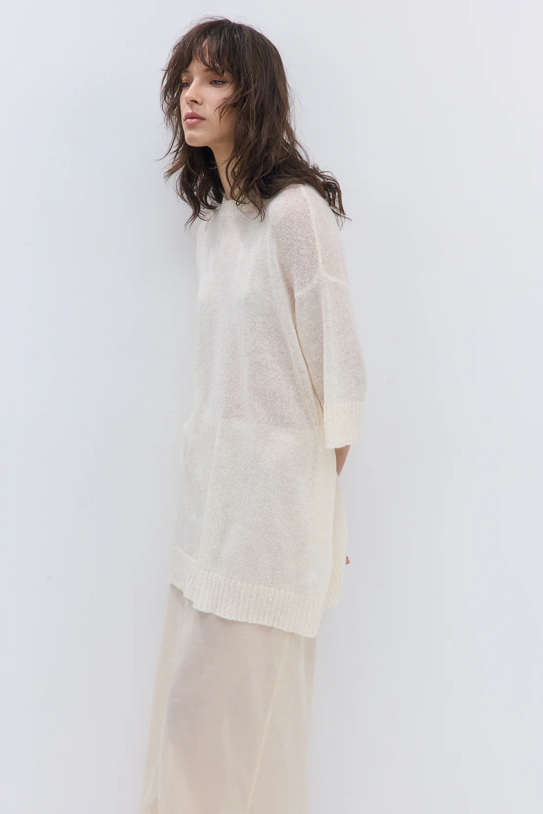 Fuzzy Sheer Oversized Long Top - Image 3