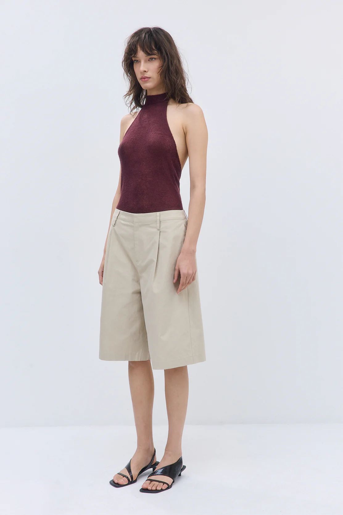 Fuzzy Sheer Scarf Halter Top - Image 4