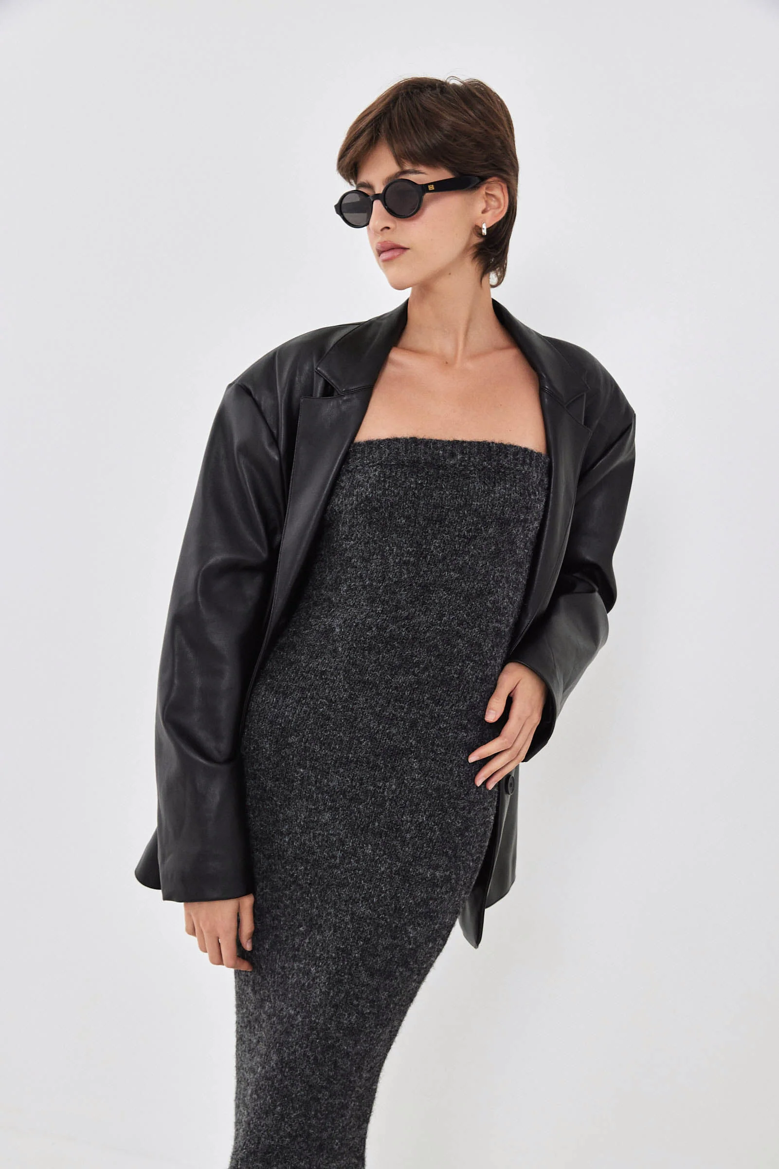 Fuzzy Strapless Maxi Dress - Image 10