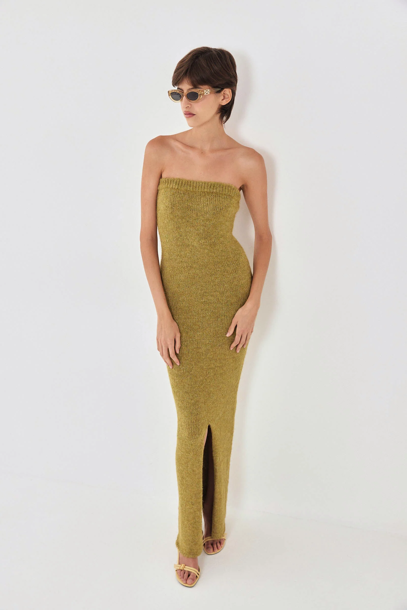 Fuzzy Strapless Maxi Dress - Image 2