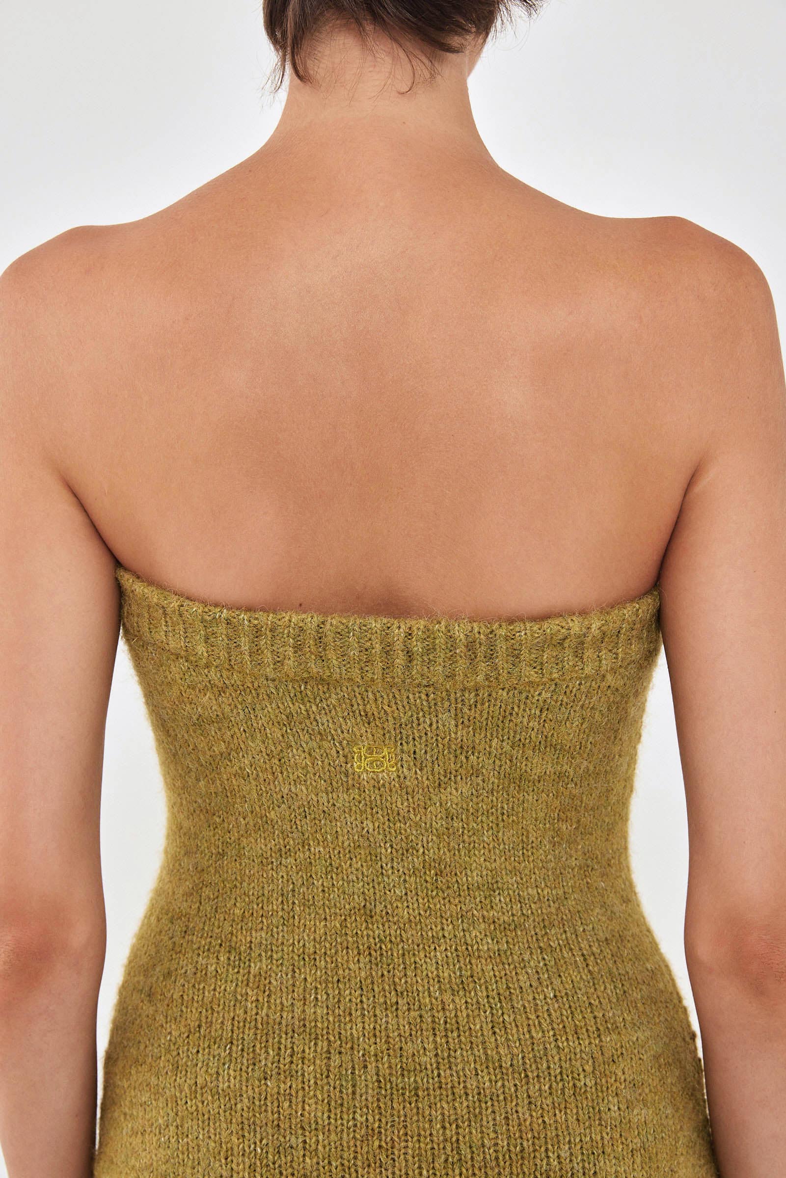 Fuzzy Strapless Maxi Dress - Image 6