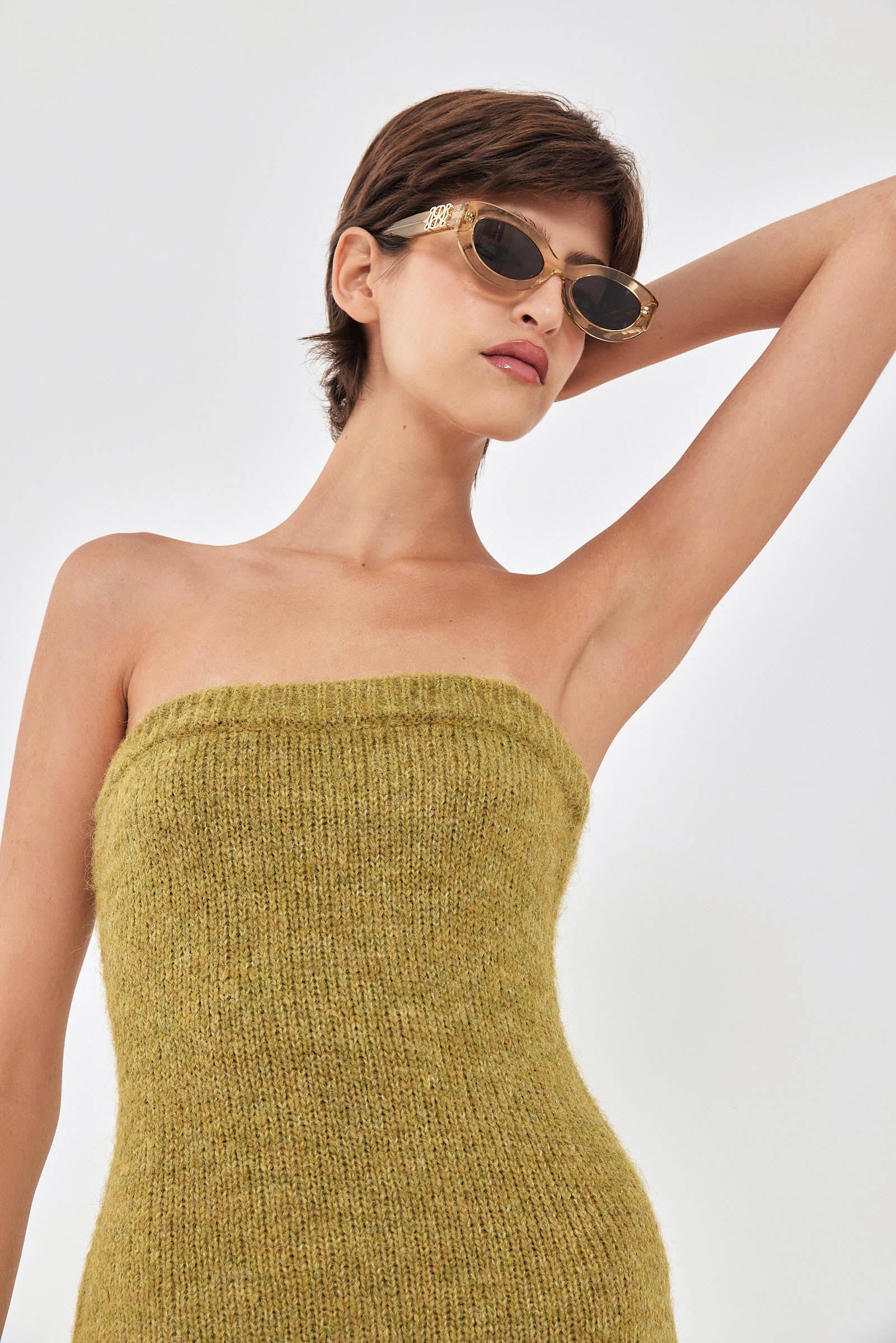 Fuzzy Strapless Maxi Dress - Image 8