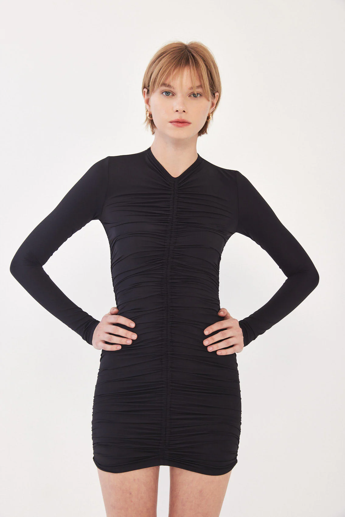 Gathered Mini Dress - Image 2