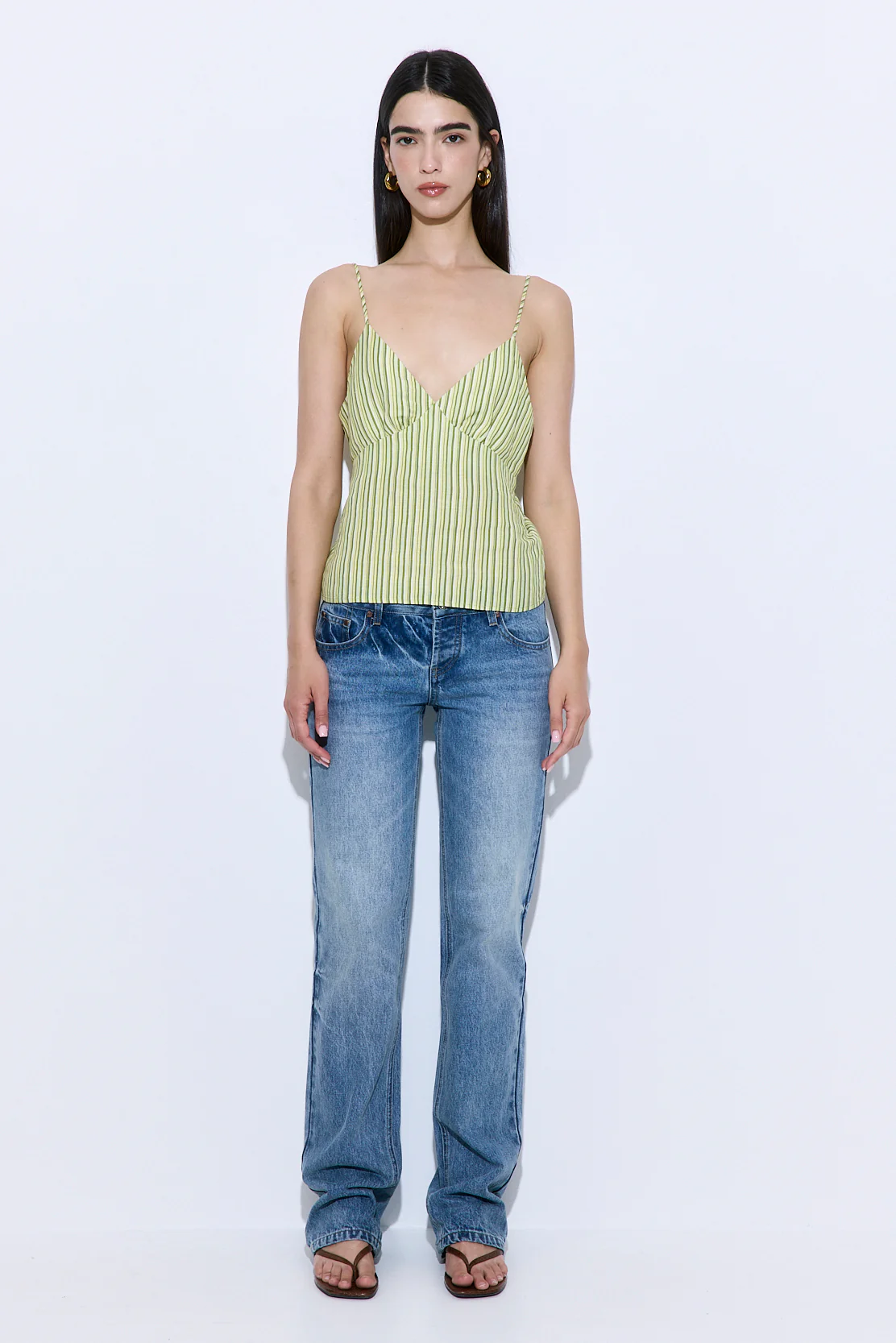 Gathered Neck Linen Camisole - Image 2