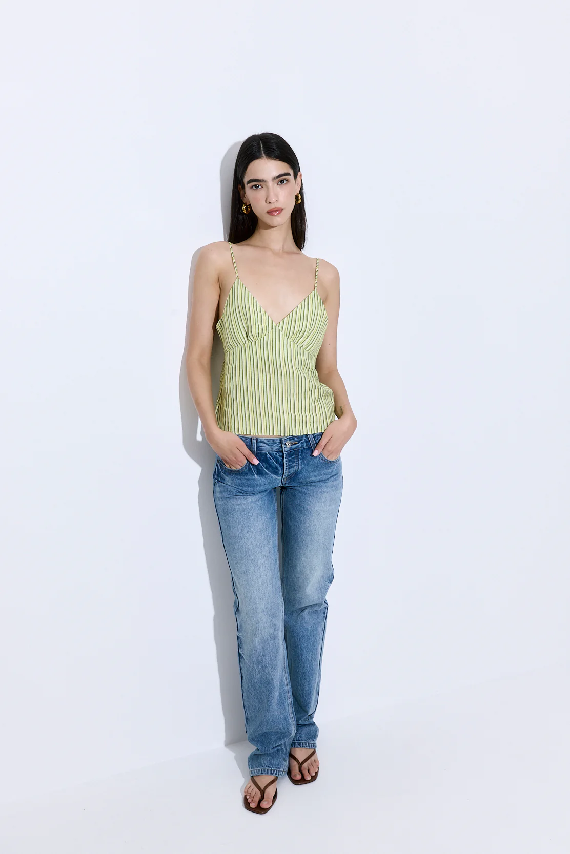 Gathered Neck Linen Camisole - Image 3