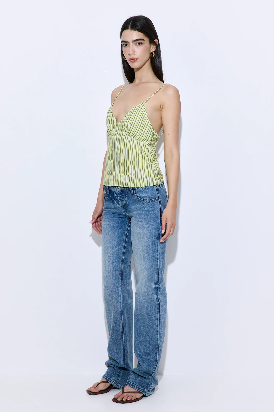 Gathered Neck Linen Camisole - Image 4
