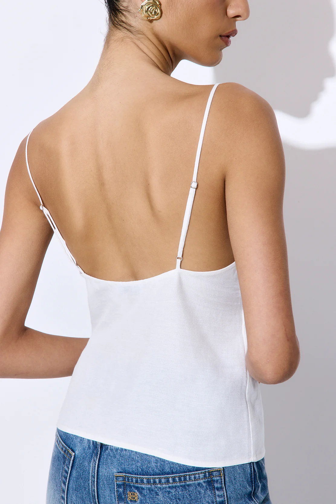 Gathered Neck Linen Camisole - Image 6