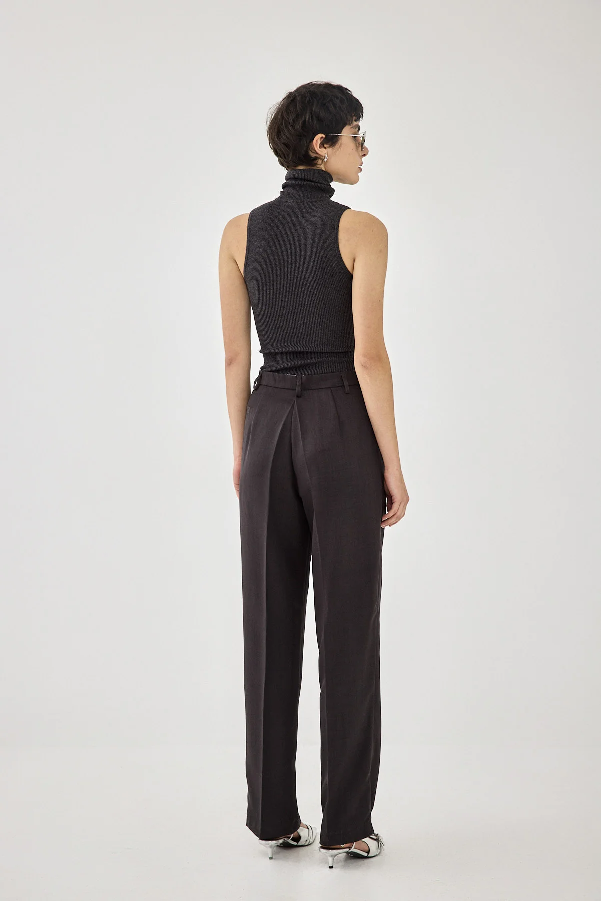 Glitter Ribbed Turtleneck Top - Image 5