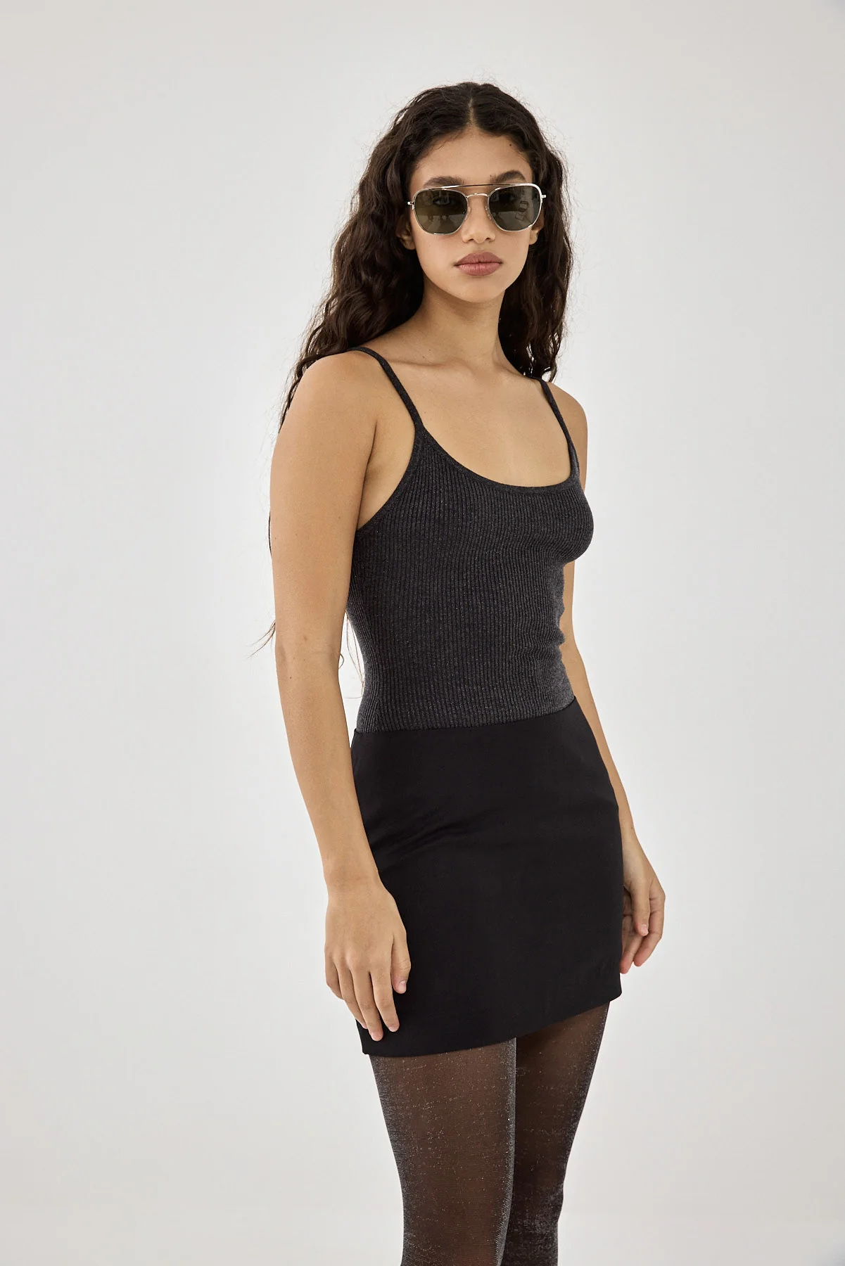 Glitter Ribbed Slip Tank Top - Image 6