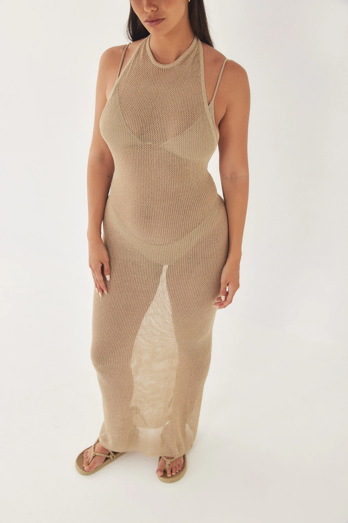 Halter Crochet Maxi Dress - Image 11