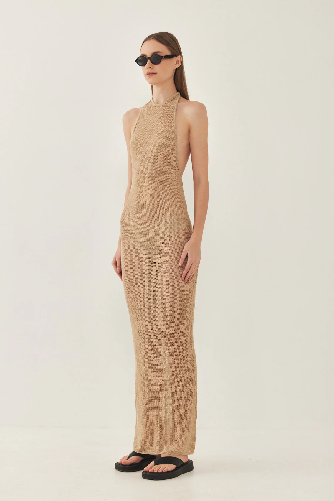 Halter Crochet Maxi Dress - Image 4