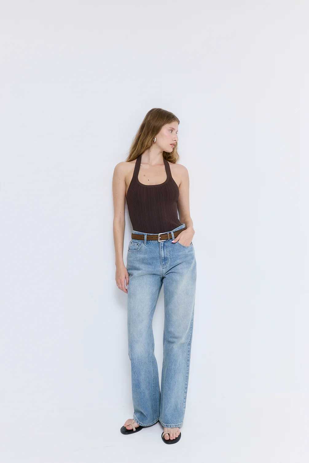 Ribbed Halter Neck Tank Top - Image 3