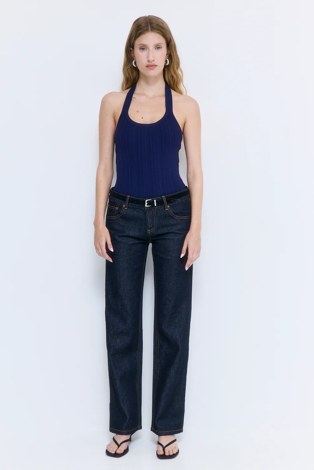 Ribbed Halter Neck Tank Top - Image 2