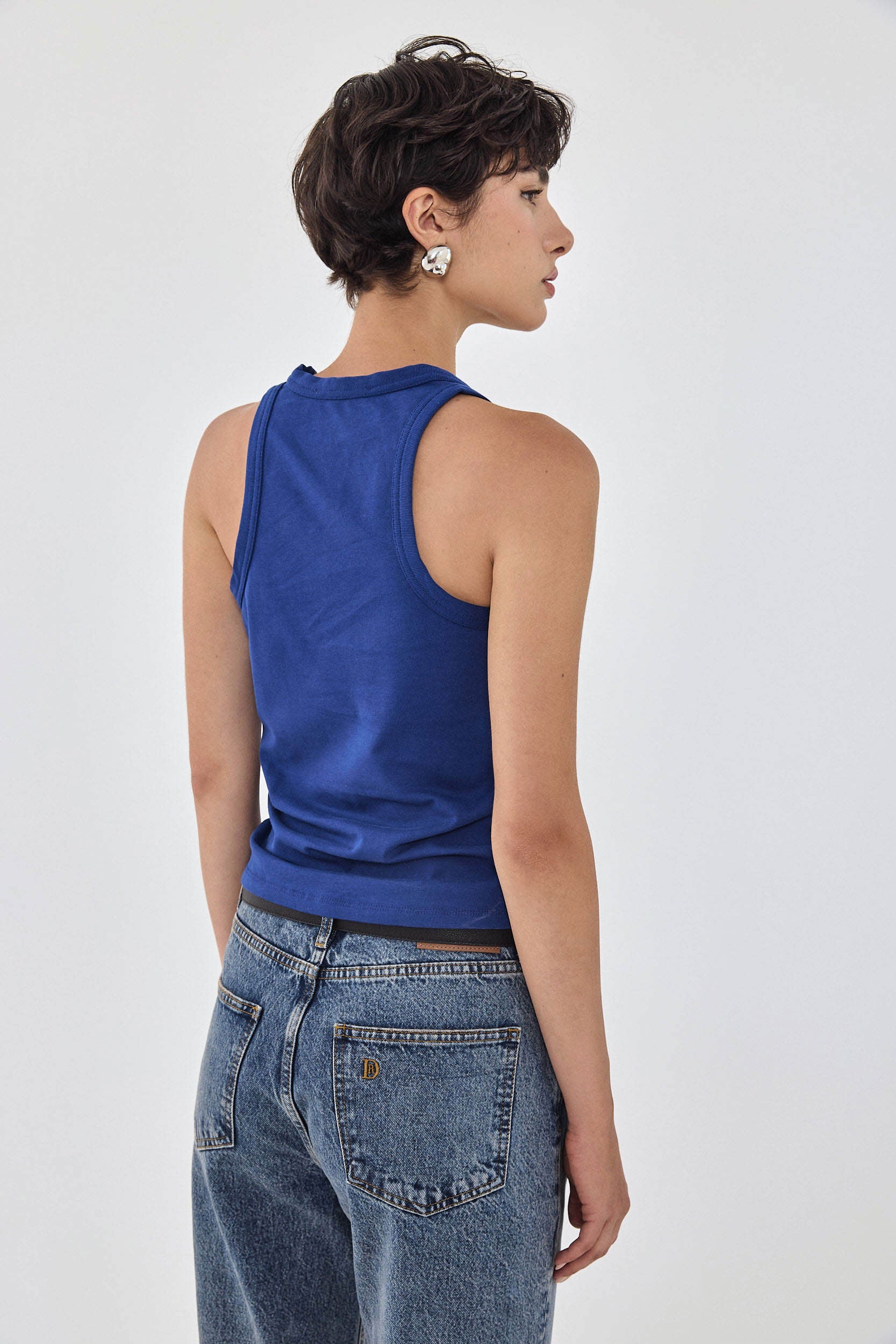 Heavy Cotton Deep Scoop Tank Top - Image 5