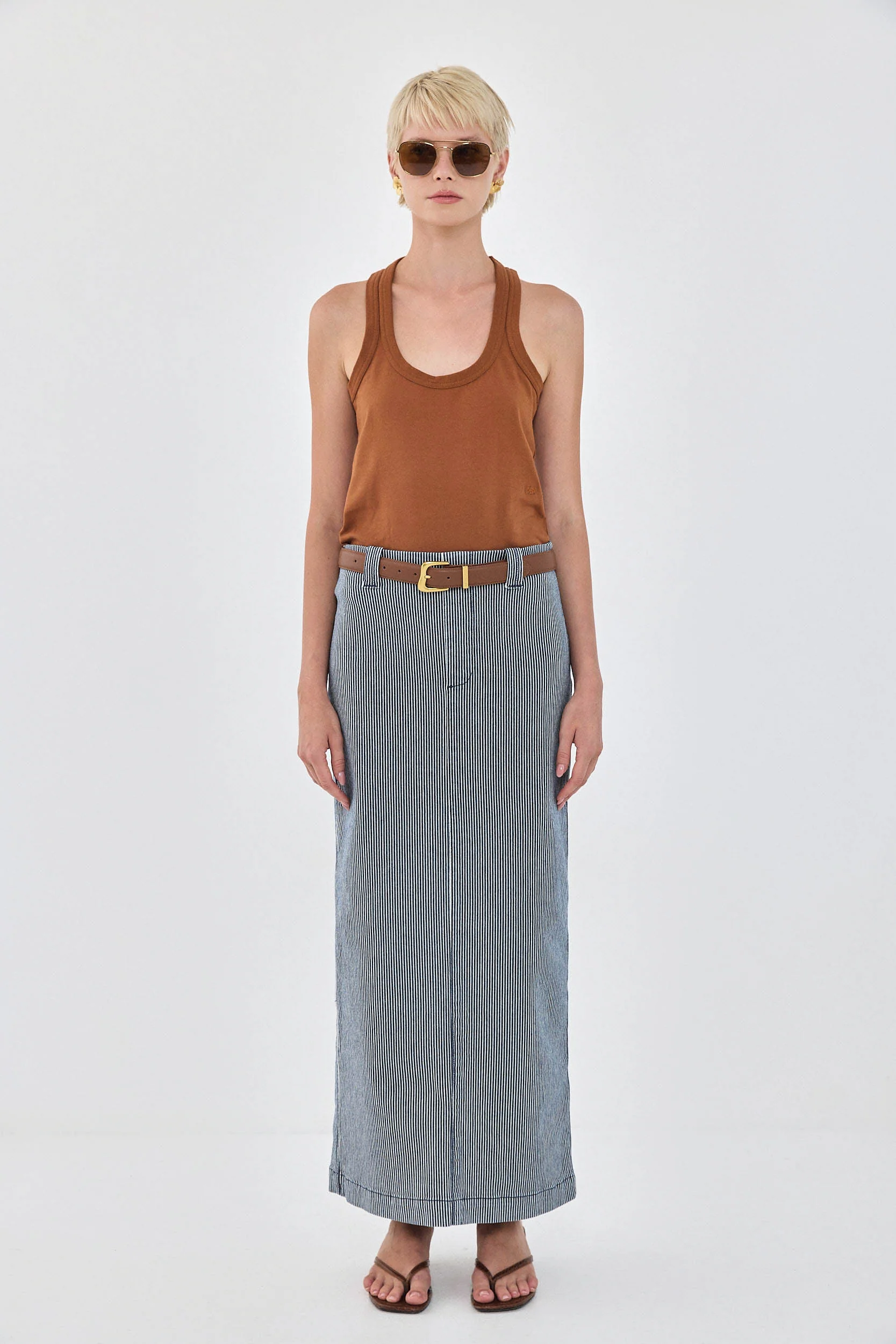 Heavy Cotton Deep Scoop Tank Top - Image 2